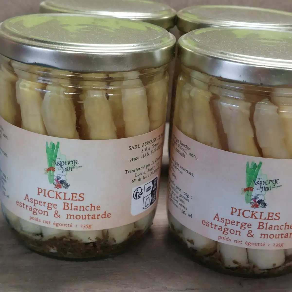 Pickles asperge blanche estragon et moutarde